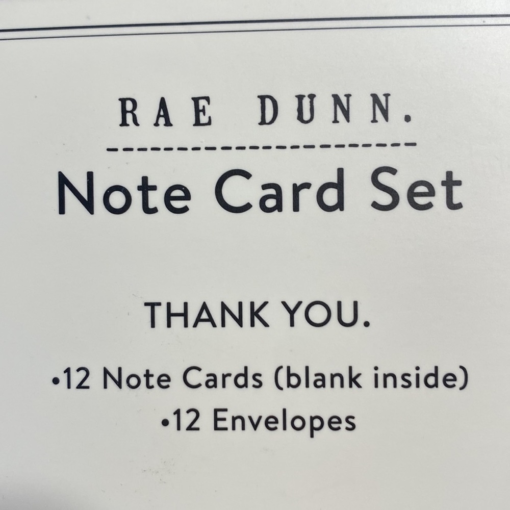 NIB Rae Dunn THANK YOU Note Card Set - Picture 3 of 5